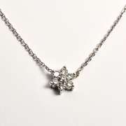 Pretty Diamond Cluster Necklace in 14K WG
