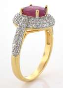 Charming Star Ruby & Topaz Ring in Vermeil