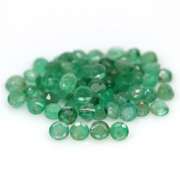 Rich green unheated 6.27ct 3mm Emerald set
