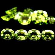 Dazzling 4.44ct untreated lime green Peridot set