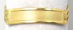 Heavy Engravable Bracelet in 14KT Yellow Gold