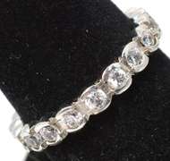 Sparkling CZ Eternity Ring in Sterling Silver