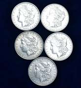 Lot Of 5 Morgan Dollars