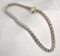 Feminine Straight Line WG Diamond Bracelet