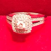 LADIES 14K WHITE GOLD DIAMOND RING