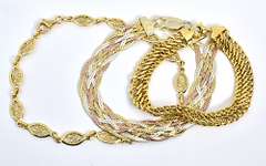 Lovely Trio of Vermeil Bracelets