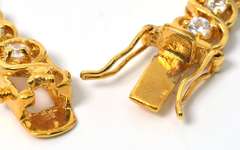 Sterling Silver Vermeil CZ Bracelet