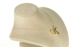 14K Yellow Gold Marquise Tanzanite Diamond Inset Chevron Pendant