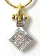 Shimmering 0.32CTW Diamond Necklace in Two-Tone 14KT & 18KT Gold