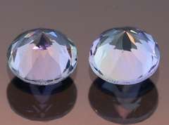 Glittering 1.54ct pair of silvery blue Tanzanite