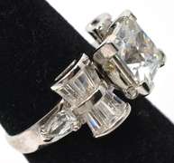 Sterling Silver CZ Cocktail Ring