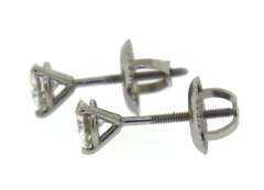 Elegant 14kt White Gold Moissanite Stud Earrings