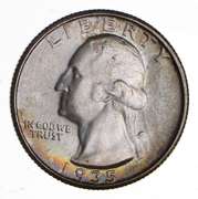 1935-S Washington Quarter - Toned - Uncirculated