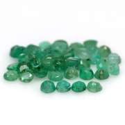 3.41ct set of pure Emeralds with bright green hues