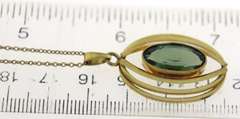 Gorgeous Oval Green Tourmaline Necklace