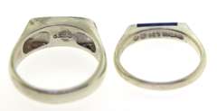 Sterling Silver Lot Of Two Lapis Ring