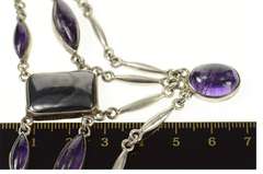Sterling Silver David Godinez Hematite Amethyst Statement Necklace