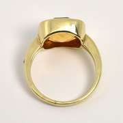Chic Bezel Set Citrine Ring in 14K YG