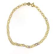 Sparkling 14kt Gold Link Bracelet
