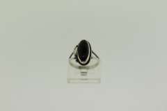 Vintage Sterling Silver Black Onyx Ring