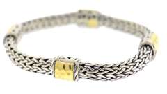 John Hardy 4 Station Hammered Link Braceelet
