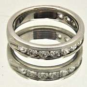 LADIES 14K WHITE GOLD DIAMOND BAND
