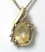 Sterling Silver White Stone Necklace