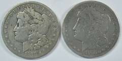 Scarce 1878-CC & 1890-CC Morgan Silver Dollars