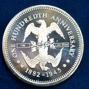 1 OZ Silver Round FDR 1982 From The Commonwealth Of Dominica