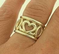 Sterling Silver Love Wide Ring