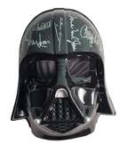 Star Wars Cast Facsimile Autographed Darth Vader Mask