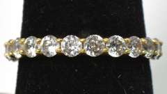 Sterling Silver Vermeil White Stone Ring