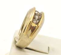MENS 14 KT DIAMOND RING / BAND