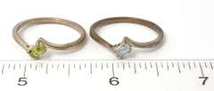 Pair of Cute Stacker Rings in Sterling Silver