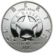 2015 United States Marshals Service 225th Anniversary Commemorative Proof Silver Dollar