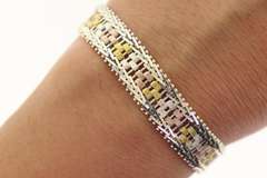 Itakian Trio Sterling Silver Argento Bracelet