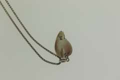 American Native Sterling Silver Turquoise Pendant With Italian Chain