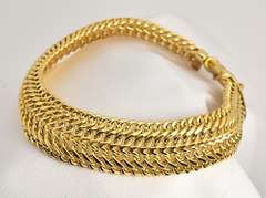 Snazzy Pair of Bracelets in Gilt Sterling Silver