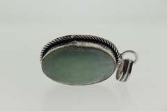 Silver-Tone Color Stone Pendant