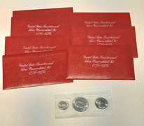 7 Unc 3 Piece Silver 1776  Bicentennial Sets