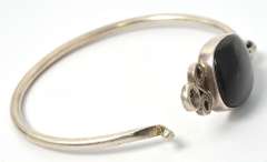 Sterling Sliver Black Cabochon Bracelet