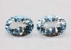 Celestian Natural Aqua Pair - 2.08 cts.