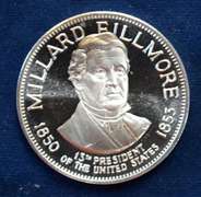 Sterling Silver Millard Fillmore Medal