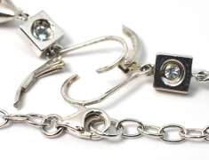 Sterling Silver Crystal Necklace and Earrings