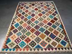 COLORFUL HAND KNOTTED KLIM 5x6.7
