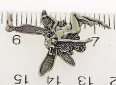 Vintage Sterling Silver Fairy Pendant