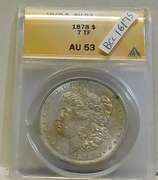 1878-7TF Morgan Dol, ANACS AU-53