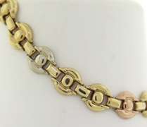 Beautiful 18kt Repeating Circle Motif Bracelet