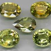 Radiant 4.24ct mixed cut 5pc Sapphire set