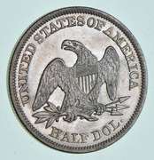 1857 Seated Liberty Half Dollar - Planchet Flaw